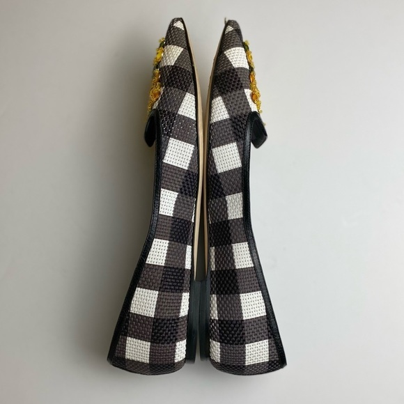 DOLCE & GABBANA Plaid Black Pointed Toe
Embellished Flat - Picture 8 of 9